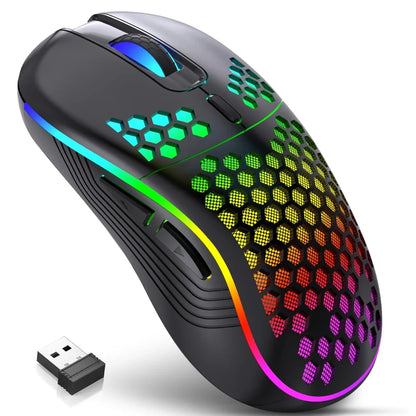 Bezprzewodowa mysz gamingowa 2.4G RGB, ergonomiczna, z regulacją DPI